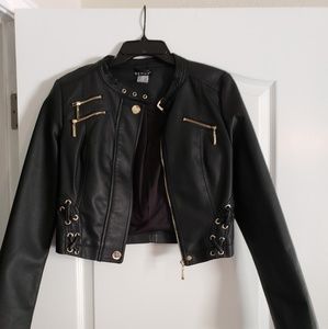 Faux leather jacket  black
